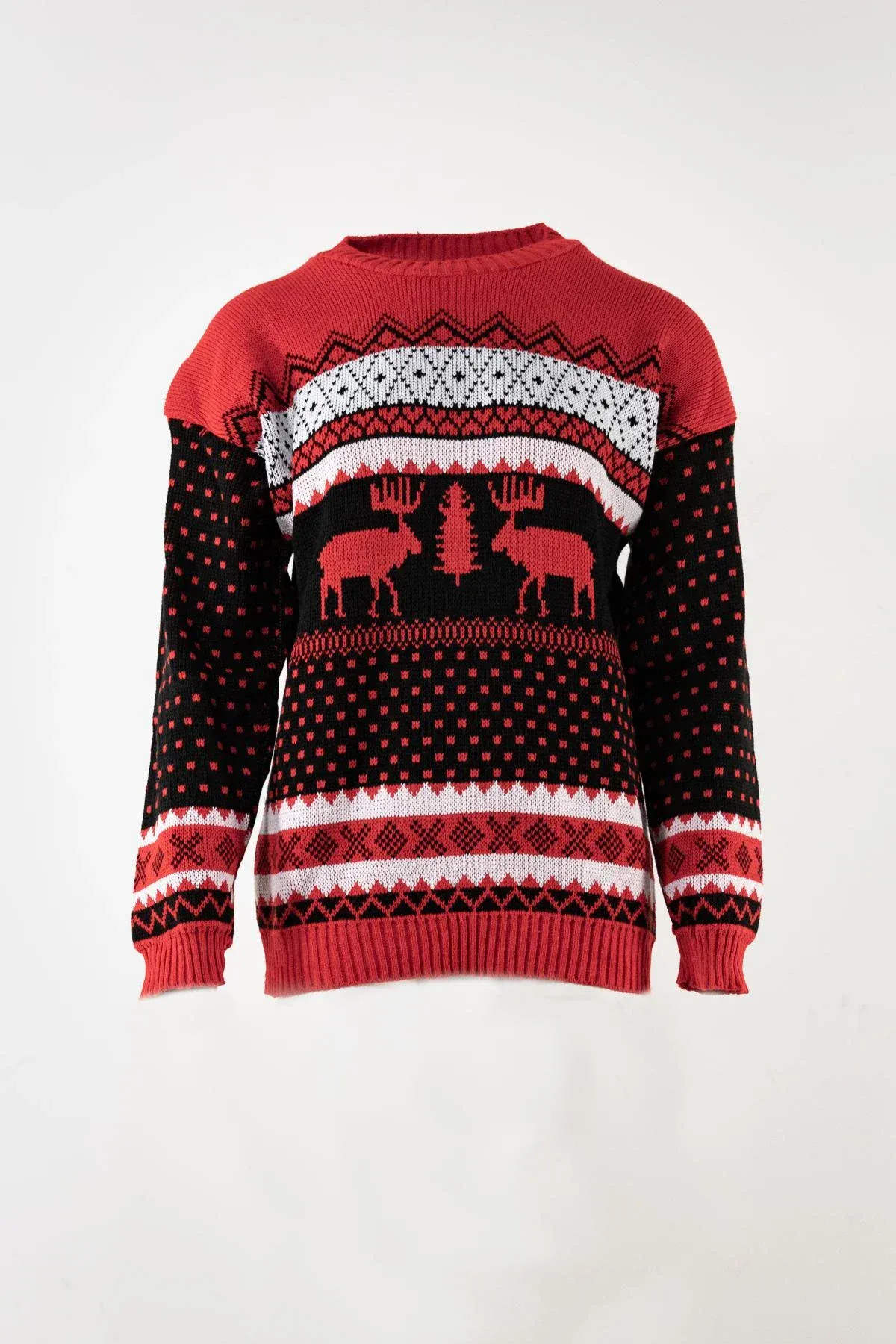 Kersttrui jumper rendier rood