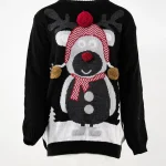 Kersttrui rendier muts zwart