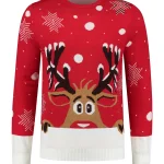 Kersttrui Rudolph Peakaboo rood