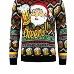 Kersttrui Santa Cheers zwart