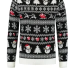 Kersttrui Santa wit zwart