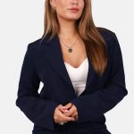 Korte blazer met moderne pasvorm donkerblauw