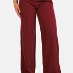 Losvallende pantalon bordeaux