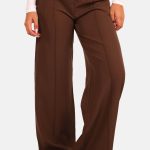 Losvallende pantalon bruin