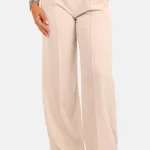 Losvallende pantalon creme