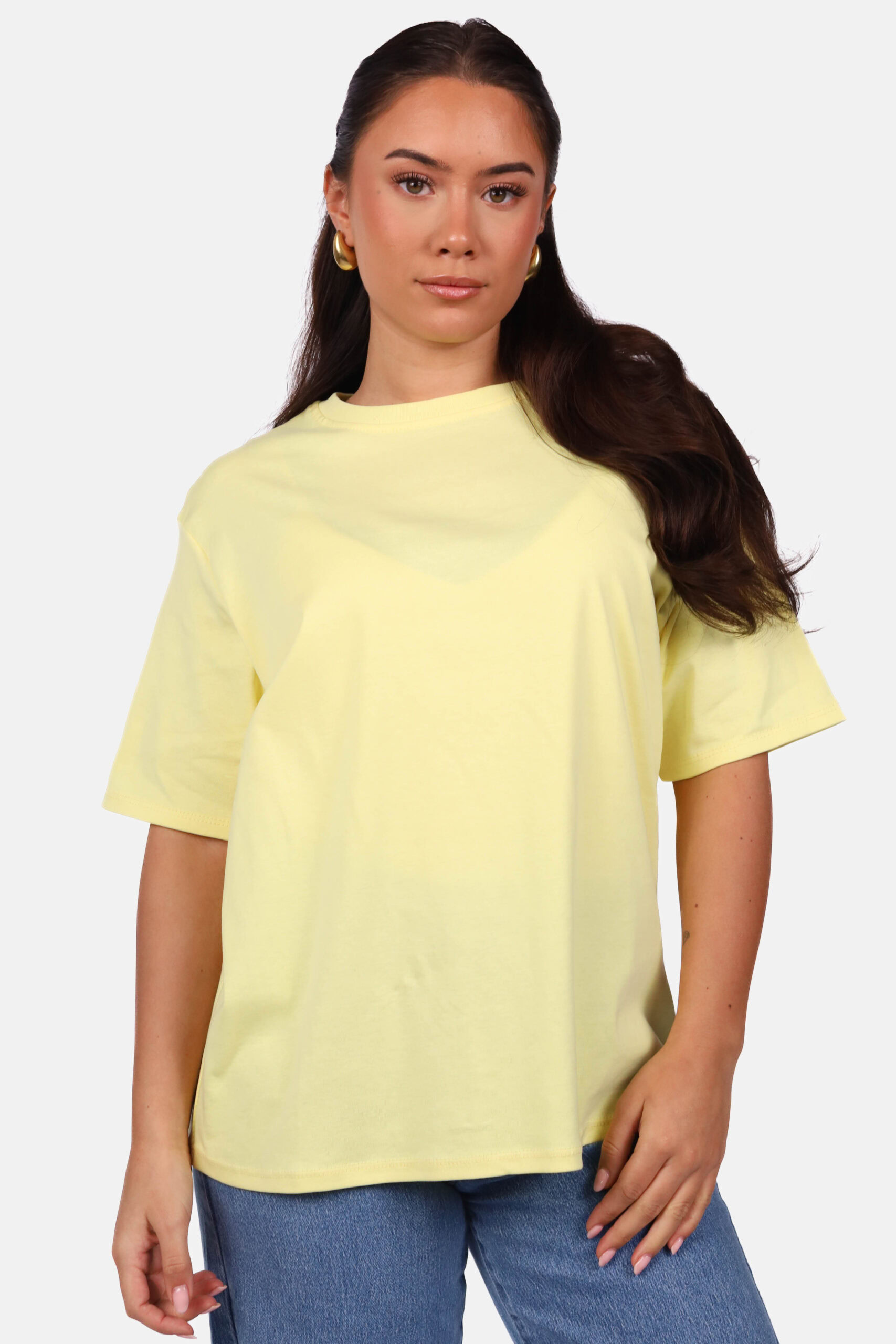 Oversized shirt lichtgeel