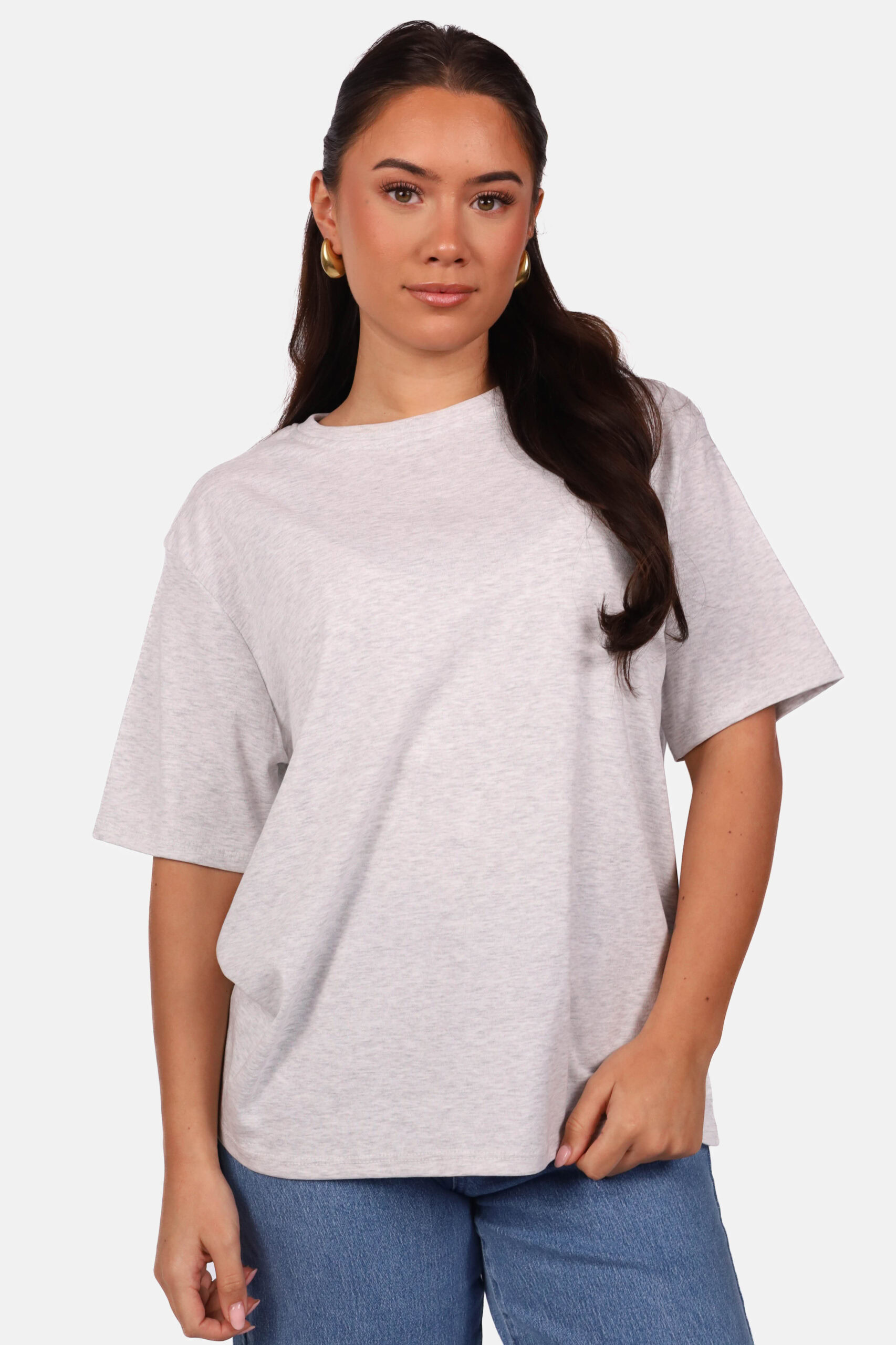 Oversized shirt lichtgrijs