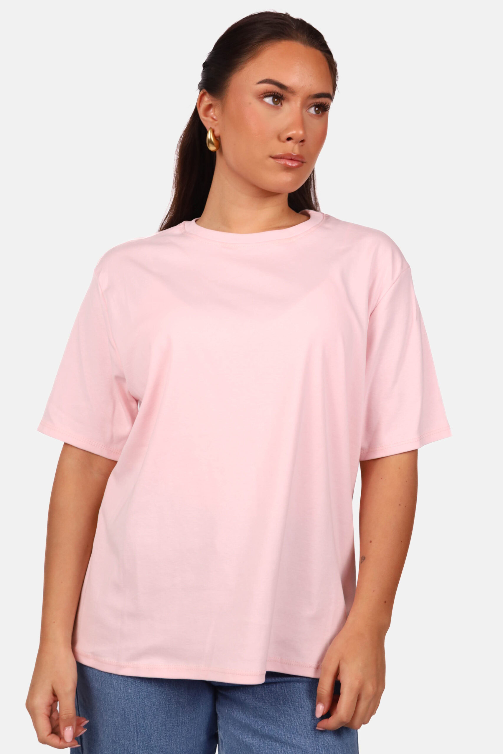 Oversized shirt lichtroze