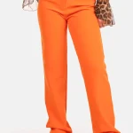 Pantalon basic straight oranje
