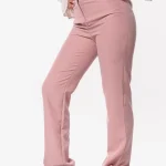 Pantalon basic straight oud roze