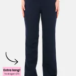 Pantalon basic straight tall donkerblauw