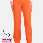 Pantalon basic straight tall oranje