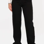 Pantalon basic straight zwart