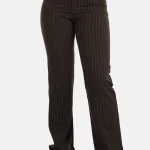 Pantalon krijtstreep straight zwart