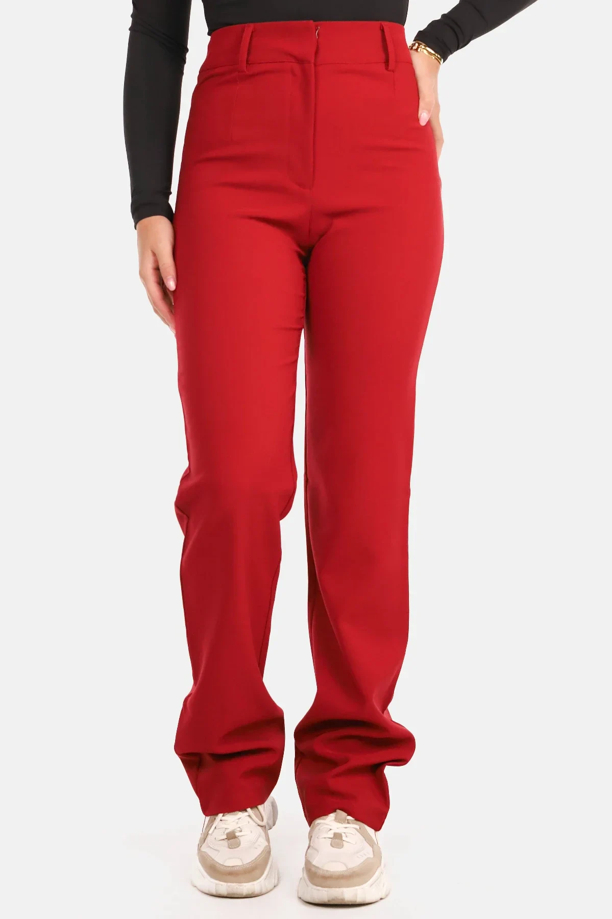 Pantalon premium straight bordeaux