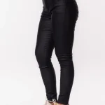 Push up skinny jeans coating zwart
