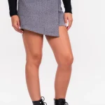 Skort gemeleerd donkergrijs
