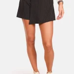 Skort krijtstreep zwart