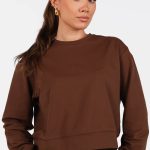 Sweater met casual fit bruin