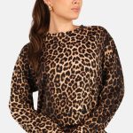 Sweater met casual fit leopard