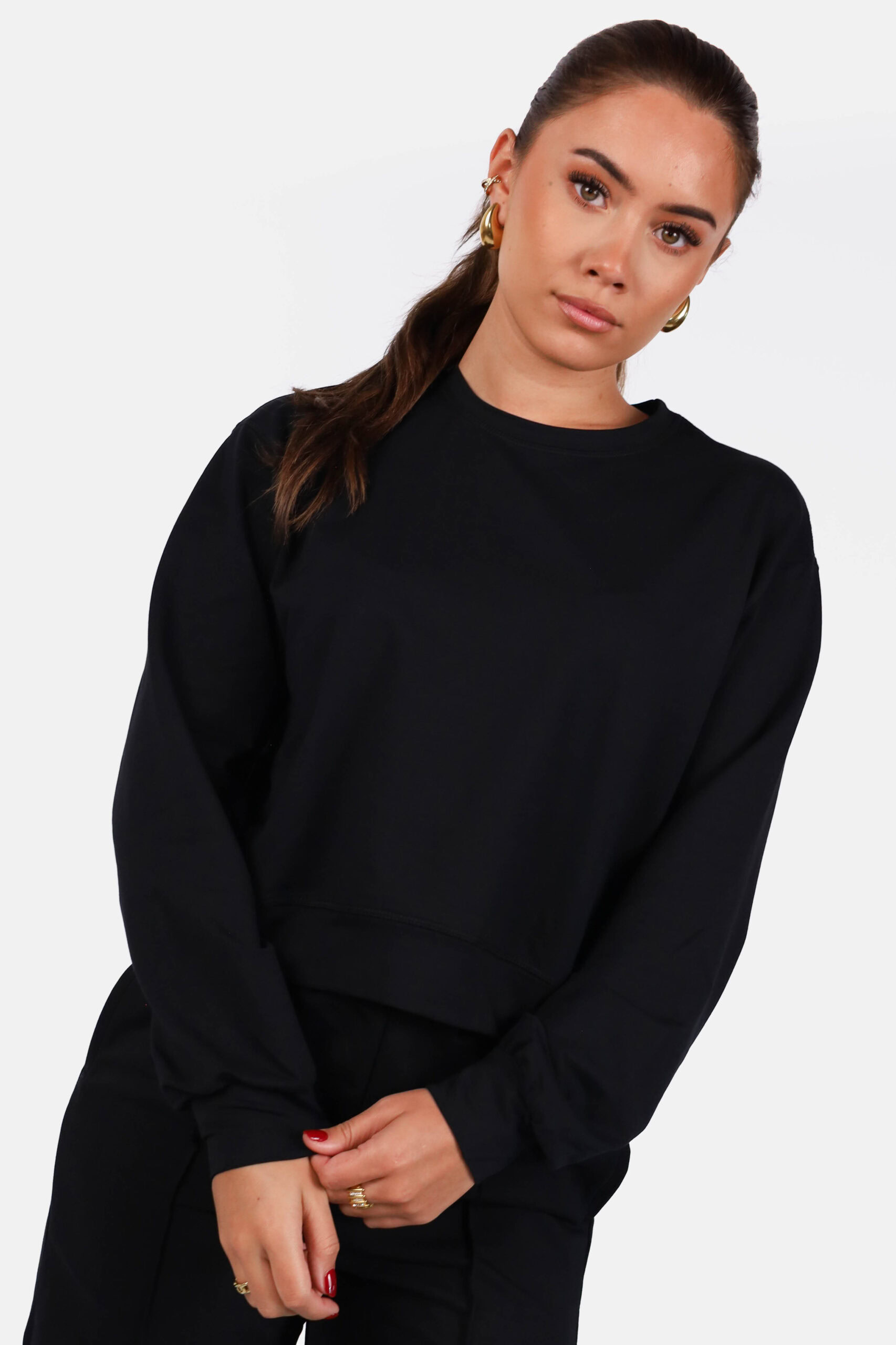 Sweater met casual fit zwart