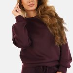 Sweater met relaxte pasvorm bordeaux