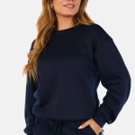 Sweater met relaxte pasvorm donkerblauw