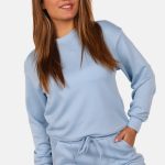 Sweater met relaxte pasvorm lichtblauw