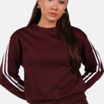 Sweater met relaxte pasvorm met strepen bordeaux