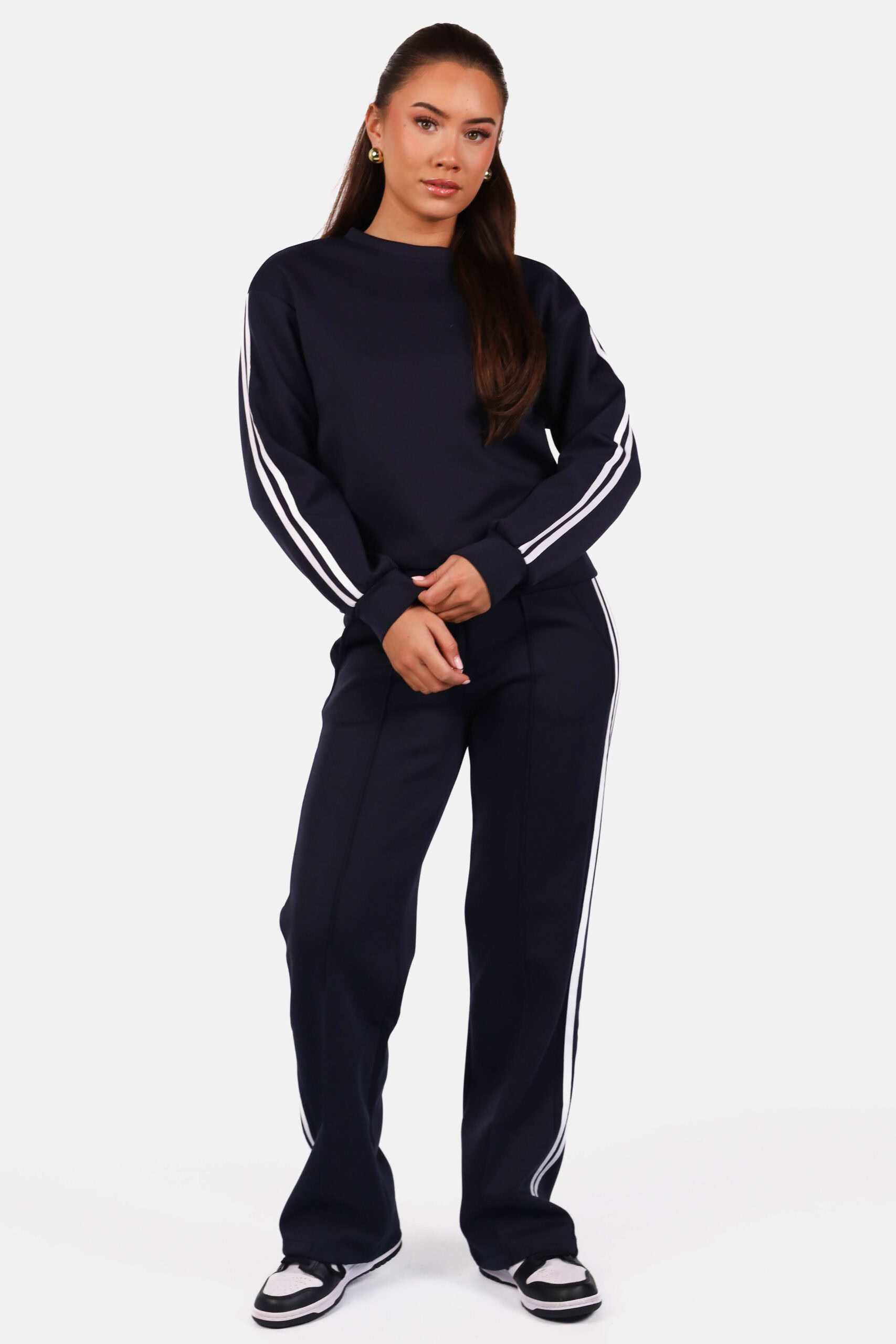 Sweater met relaxte pasvorm met strepen donkerblauw - Afbeelding 3