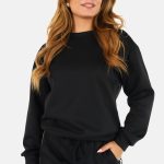 Sweater met relaxte pasvorm zwart
