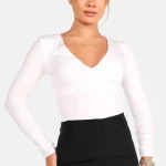 Travel body v-hals wit