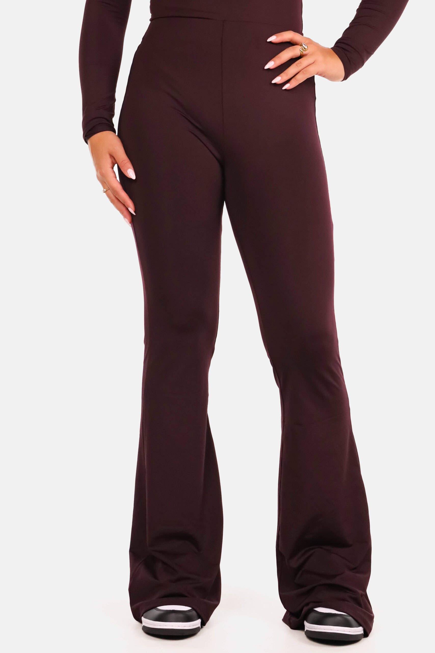 Travel flared pants paars