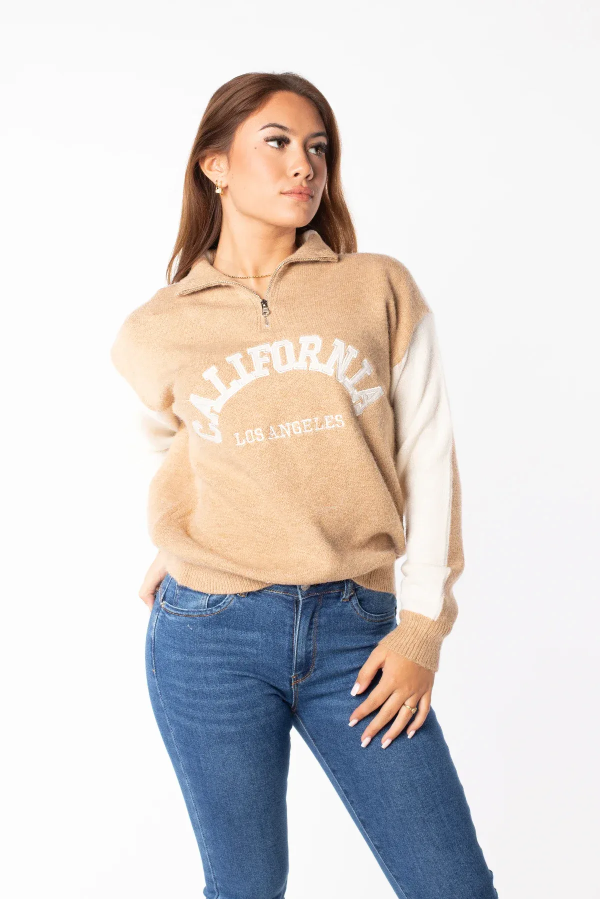 Trui california taupe