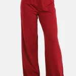 Wide leg broek comfy bordeaux
