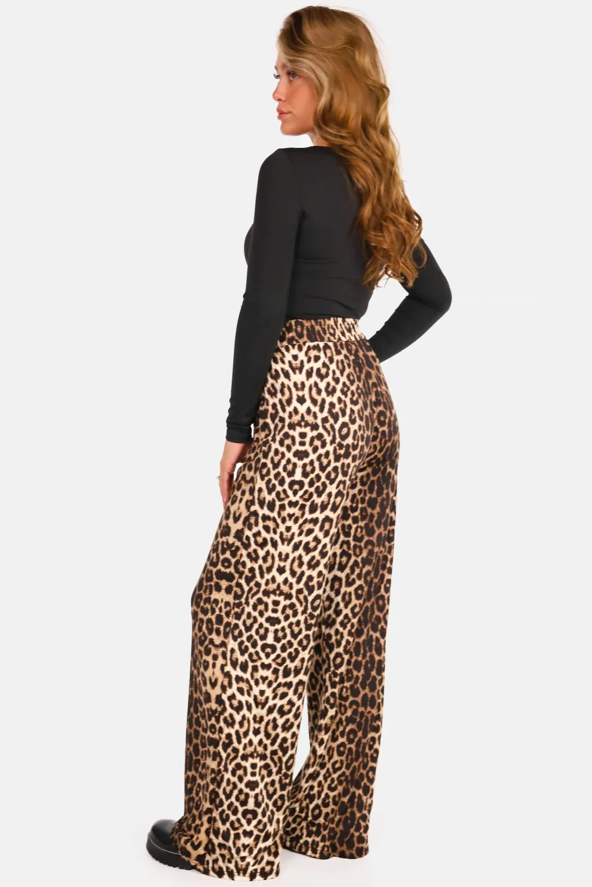 Wide leg broek comfy leopard - Afbeelding 6