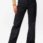 Wide leg coating zwart