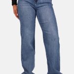 Wide leg jeans extra long blauw