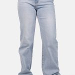 Wide leg jeans extra long lichtblauw