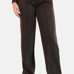 Wide leg joggingbroek bruin