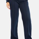 Wide leg joggingbroek donkerblauw