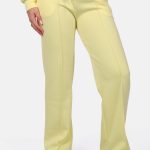 Wide leg joggingbroek geel