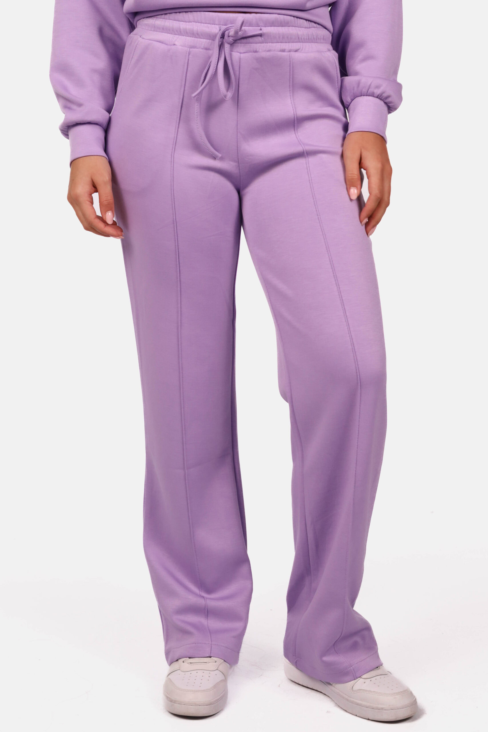 Wide leg joggingbroek lila
