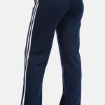 Wide leg joggingbroek met strepen donkerblauw