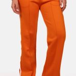 Wide leg joggingbroek met strepen oranje
