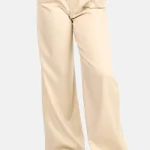Wide leg pantalon beige