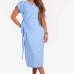 Wikkeljurk strik lichtblauw