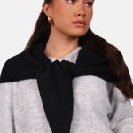 Zachte sjaal met wolblend zwart